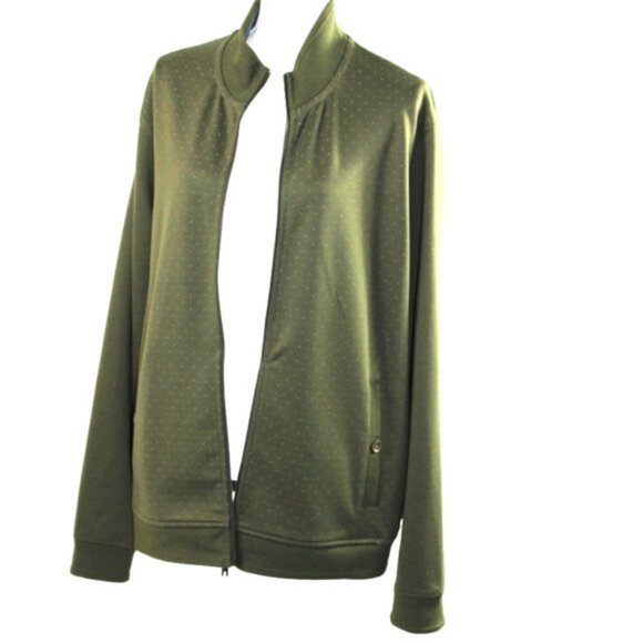 Ted Baker London Robine Olive Green Front Zip Jacket Size 6 (US XXL) - Picture 4 of 10